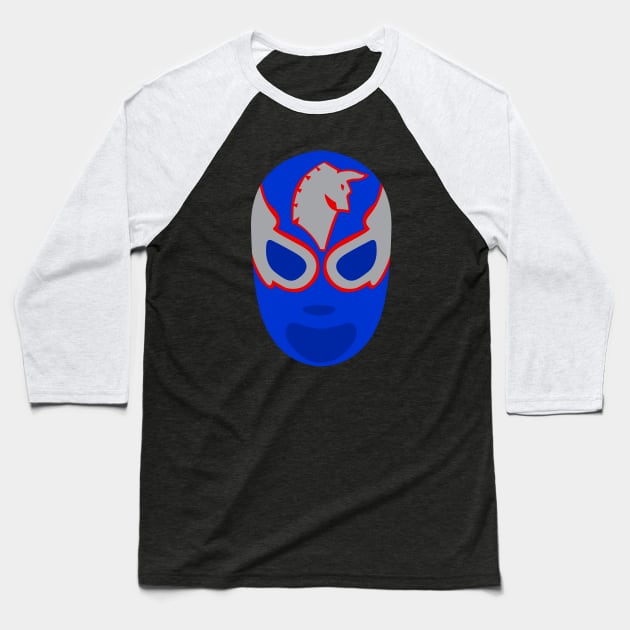 Pegasus Kid Mask Baseball T-Shirt by Slightly Sketchy